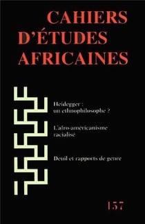 Cahiers d'études africaines n.157