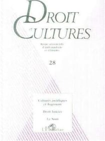Revue droit et cultures n.28 - cultures juridiques et jugement - droit foncier - le nom