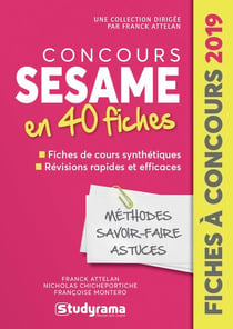 Concours sésame - en 40 fiches (édition 2019)