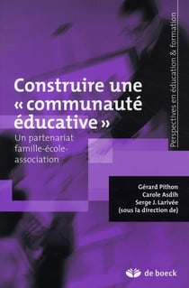 Construire une communauté éducative, un partenariat famille-école-association
