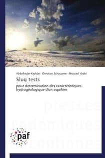 Slug tests - pour détermination des caractéristiques hydrogéologique d'un aquifére
