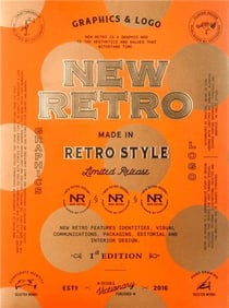 New retro : 20th anniversary edition: graphics & logos in retro style