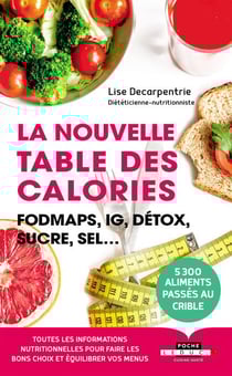 100 réflexes : la nouvelle table des calories - fodmaps, ig, détox, sucre, sel...