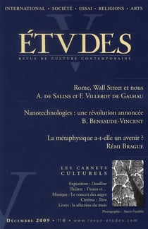 Revue etudes assas - nanotechnologies : une révolution avancée - la métaphysiqye a-t-elle un avenir ? (décembre 2009)