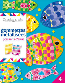 Gommettes métallisées poissons d'avril - pochette avec accessoires NED