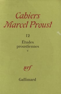 Études proustiennes Tome V