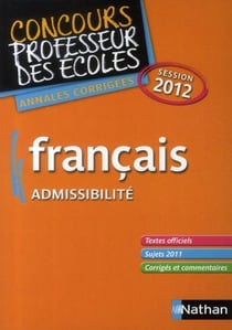 Français admissibilité -  crpe session 2012
