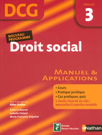 Droit social - épreuve 3 - dcg - élève (édition 2007)