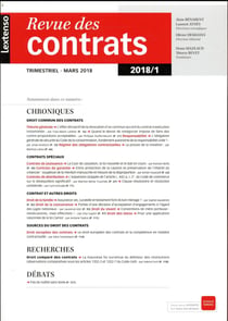 Revue des contrats