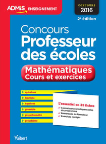 Concours professeur des écoles - mathématiques, cours et exercices 35 fiches (2e édition)
