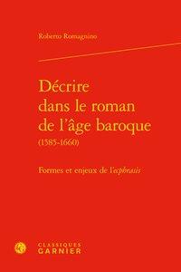 Décrire dans le roman de l'âge baroque (1585-1660) - formes et enjeux de l'ecphrasis