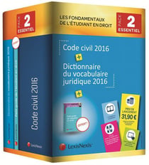 Pack étudiant n2 essentiel  - code civil 2016  + dictionnaire + prime droit privé