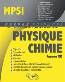 Physique-chimie mpsi - conforme au nouveau programme 2013
