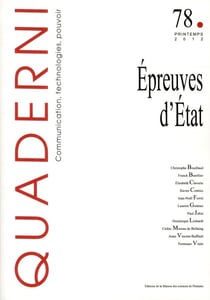 Quaderni, n° 78/printemps 2012 : Épreuves d'État