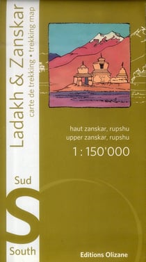 Carte Ladakh-Zanskar nord - Haut Zanskar, Rupshu