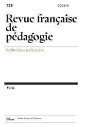 REVUE FRANCAISE DE PEDAGOGIE, NO 225/2024. VARIA