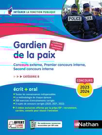 Gardien de la paix - catégorie B - concours externe, premier concours interne, second concours interne (édition 2023/2024)