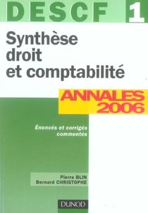Synthese droit et comptabilite - descf 1 - annales 2006