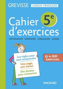 Grevisse langue française : cahier d'exercices - 5e