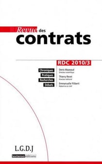 Revue des contrats