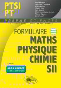 Formulaire PTSI/PT: math, physique-chimie, SII nouveaux programmes