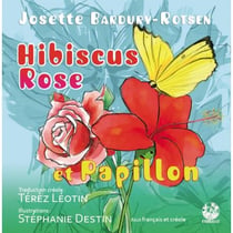 HIBISCUS ROSE ET PAPILLON