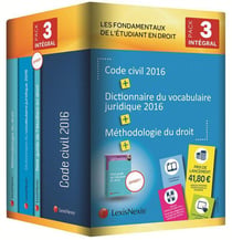 Pack étudiant n3 intégral - code civil 2016 + méthodologie + dictionnaire + prime