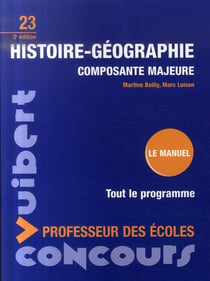 Concours professeur des écoles t.23 - histoire géographie composante majeure