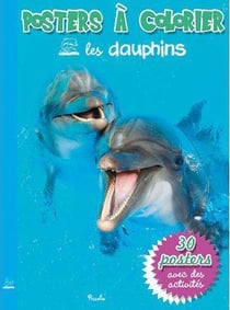 Posters a colorier/les dauphins