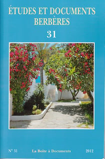 Études et documents berbères n.31 (édition 2012)