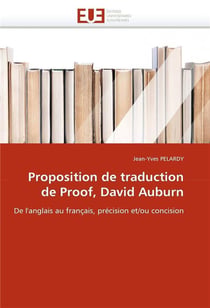 Proposition de traduction de proof, david auburn