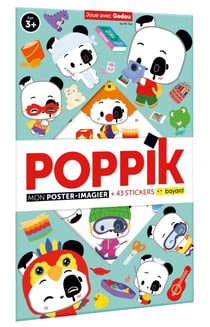 Joue avec Gadou : mon poster-imagier Poppik + 43 stickers