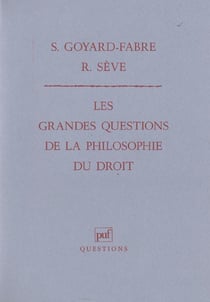 Les grandes questions de la philosophie du droit