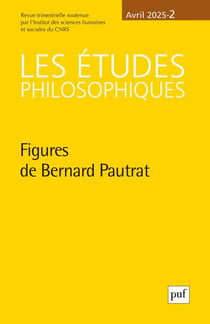 Revue Les études philosophiques n.2 : Figures de Bernard Pautrat