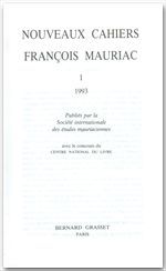 Nouveaux cahiers François Mauriac Tome 1