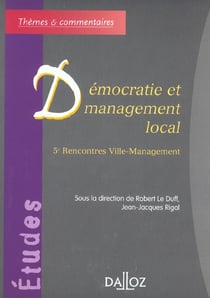 Démocratie et management local - 5e Rencontres Ville-Management