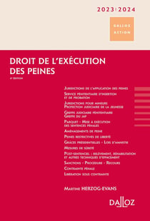Droit de l'exécution des peines  (édition 2023/2024)