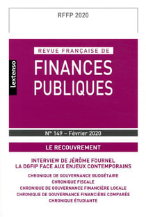 Revue francaise de finances publiques n.149