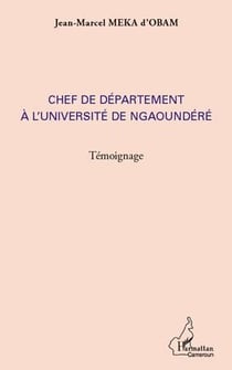 Chef de département à l'université de ngaoundéré