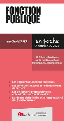 Fonction publique : 10 fiches thématiques sur la fonction publique (nationale, UE, internationale) (édition 2022/2023)