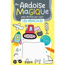 Mon ardoise magique pour dessiner pas à pas - véhicules - 60 dessins faciles