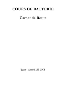 Cours de batterie - carnet de route
