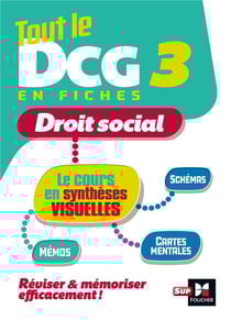 Tout le DCG 3 en fiches - droit social - le cours en synthèses visuelles (édition 2023/2024)