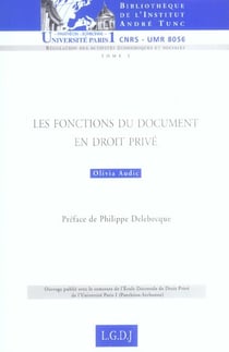 Les fonctions du document en droit prive - vol03