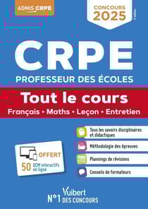 CRPE 2025 - Tout le cours (M2) : Epreuves écrites et orales - Français, Maths, Leçon, EPS et Mises en situation professionnelle