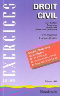 Introduction a l'etude du droit. droits reels principaux. personnes. incapacites - vol01