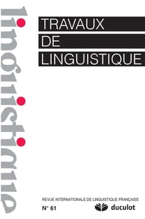 Travaux de linguistique n.61