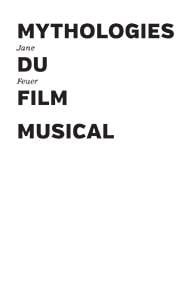 Mythologies du film musical