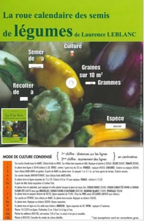 La roue calendaire des semis de légumes