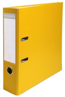 Classeur à levier polypropylène dos 80mm jaune